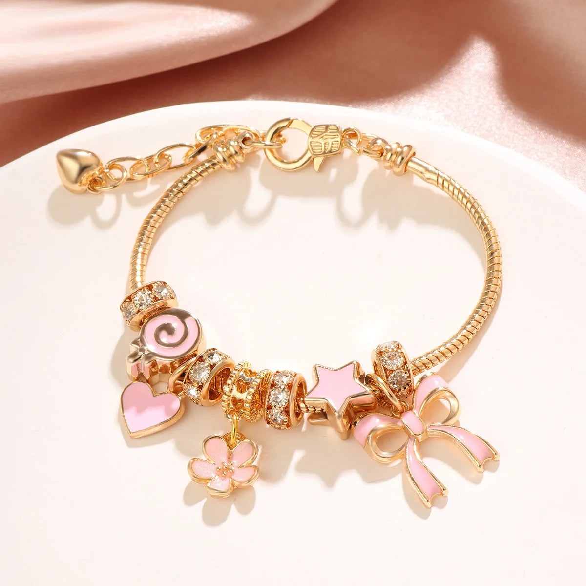 Amour Heart Charm Bracelet