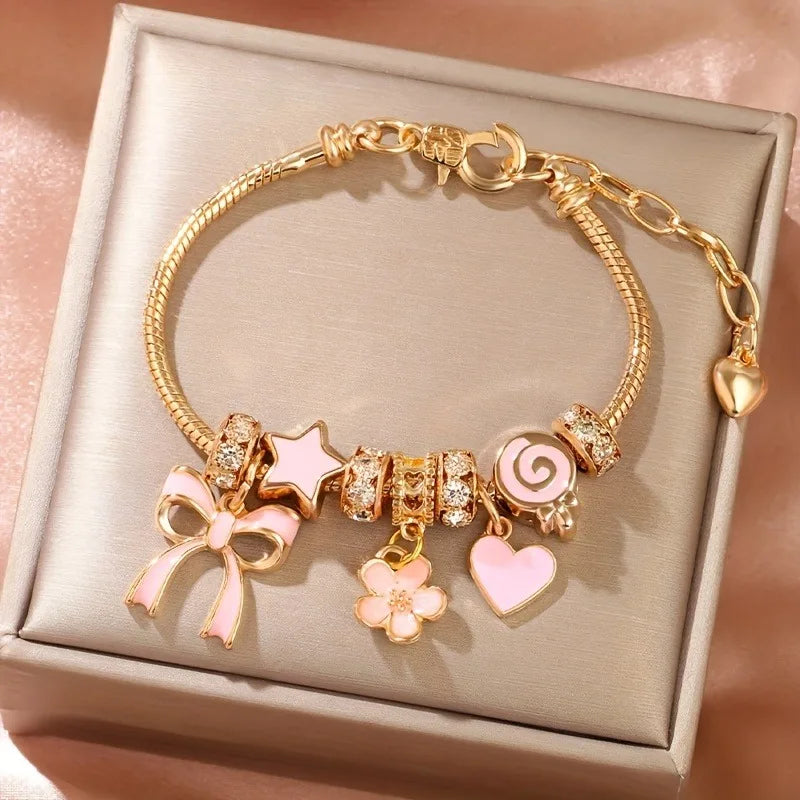 Amour Heart Charm Bracelet