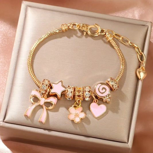 Amour Heart Charm Bracelet